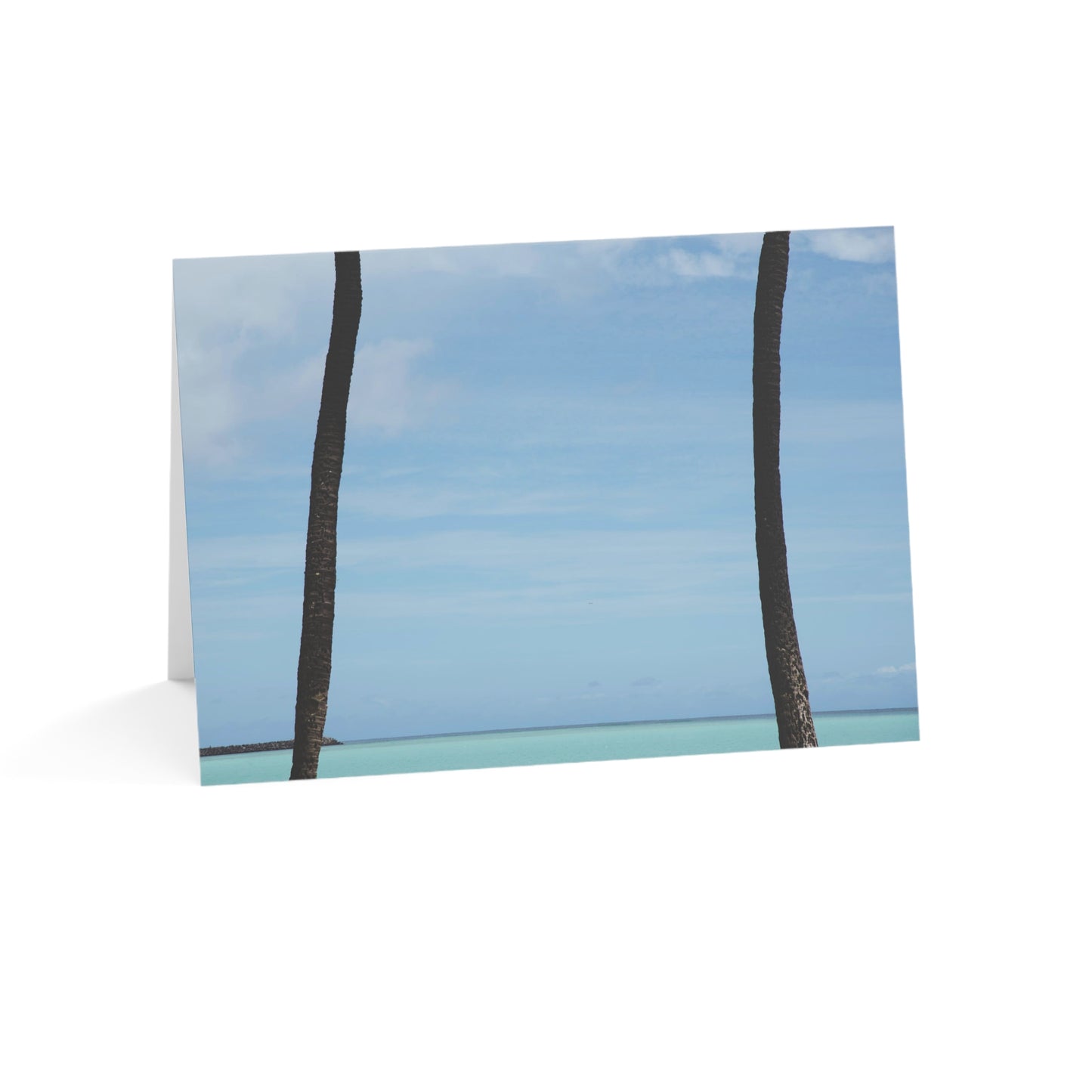 A Hawaiian Palmy Beach View - Greeting Cards