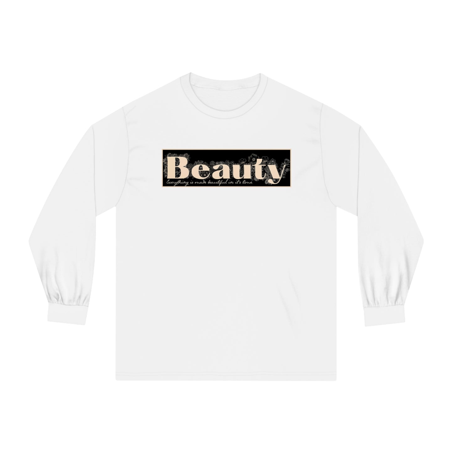 "Beauty" - Everything Black & Creamed Honey - Long Sleeve Graphic Tee