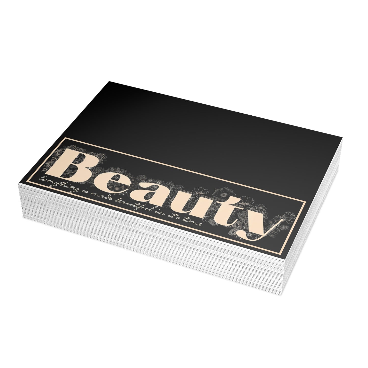 "Beauty" Greeting Cards - Everything Black & Creamed Honey