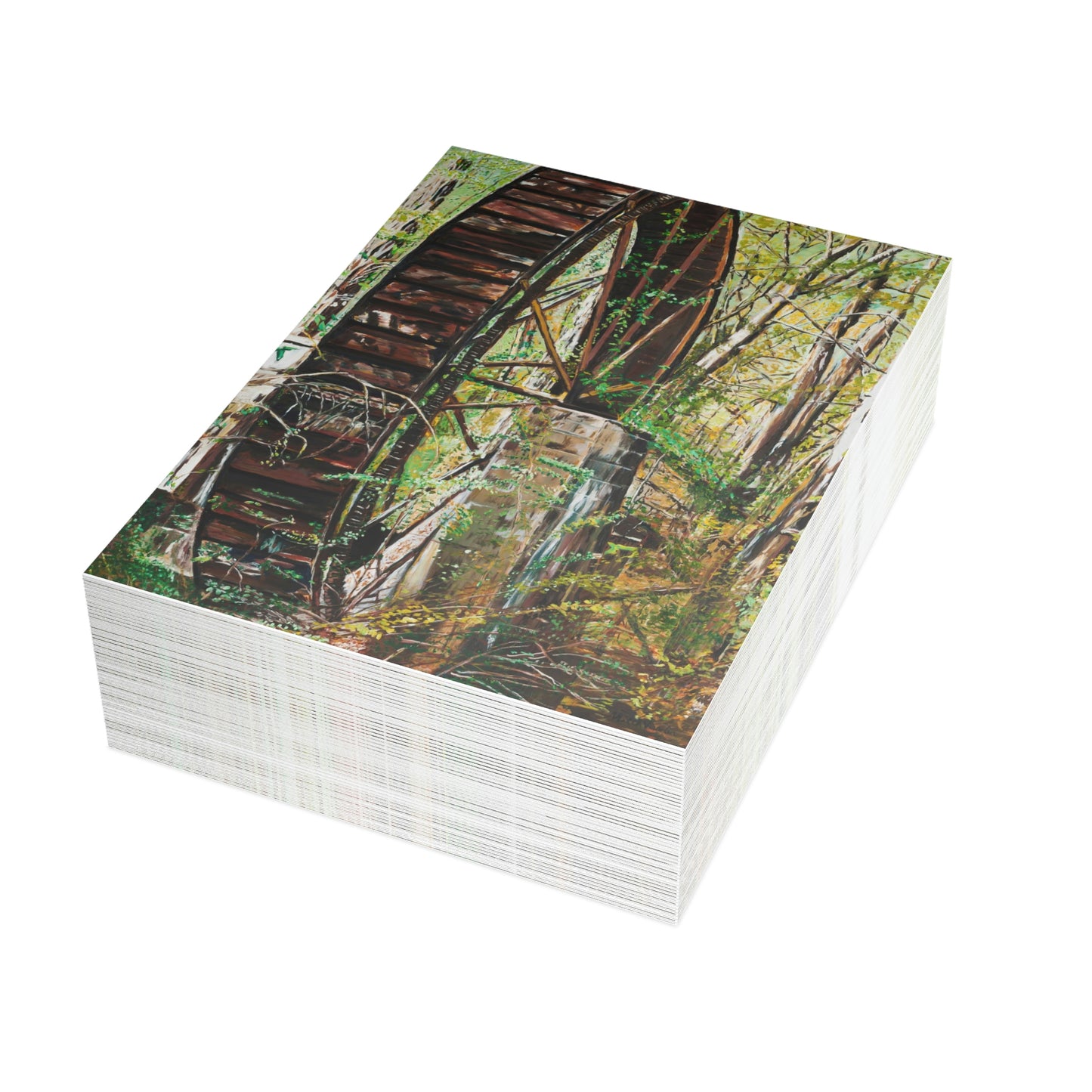 Berry Mill Water Wheel - Greeting Cards