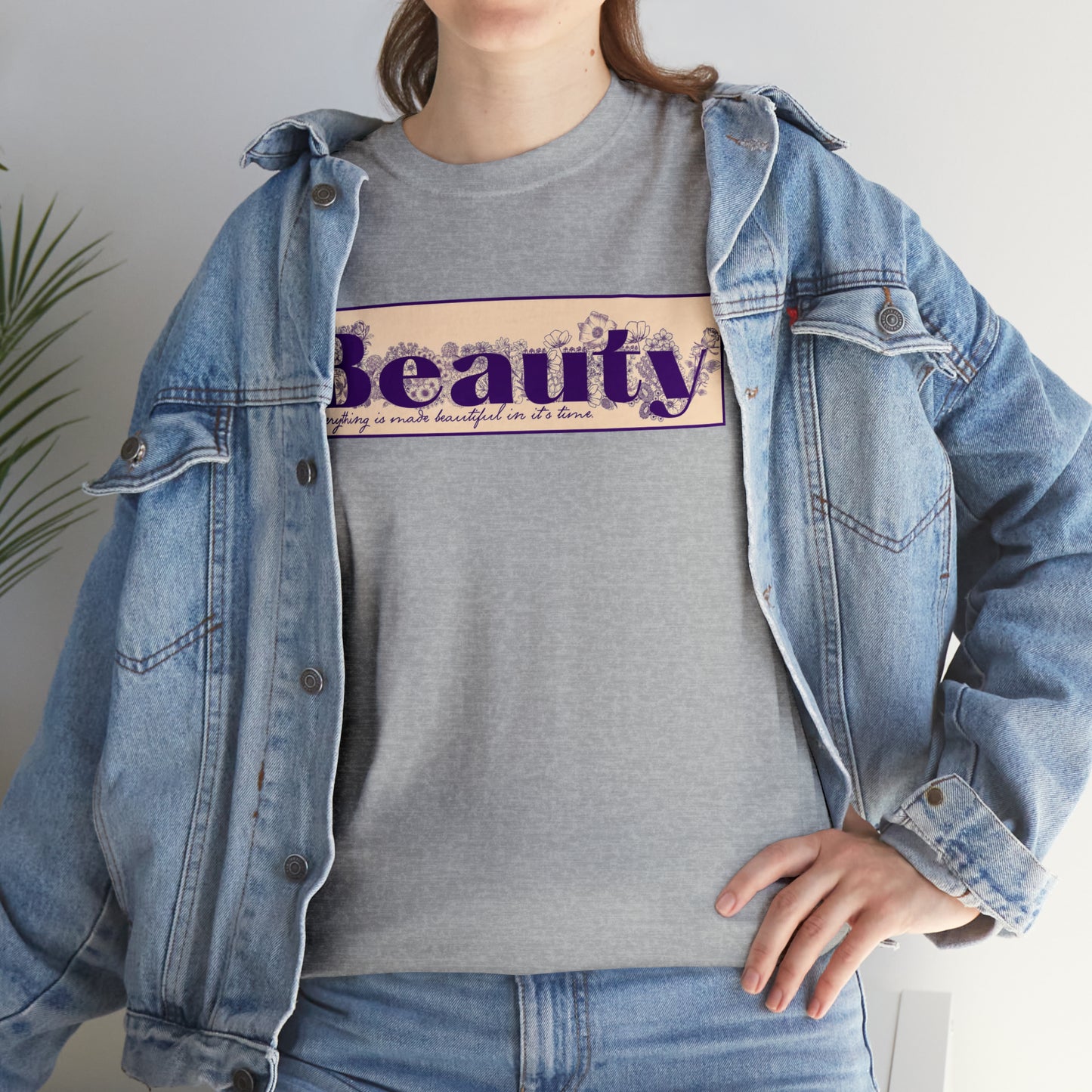 "Beauty" Cotton Graphic Tee - Everything Hyssop & Honey