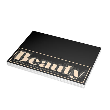 "Beauty" Greeting Cards - Everything Black & Creamed Honey